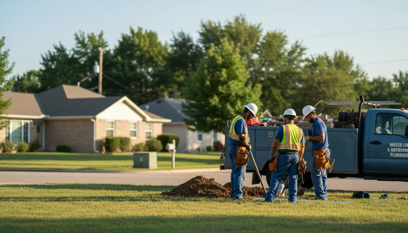 Residential water line and bathroom plumbing service in Germanton, NC